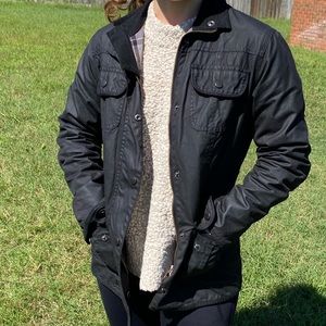 Cute black barbour coat!